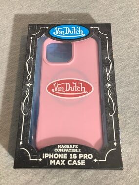 Von Dutch Pink iPhone 16 Pro Max MagSafe Case with Logo